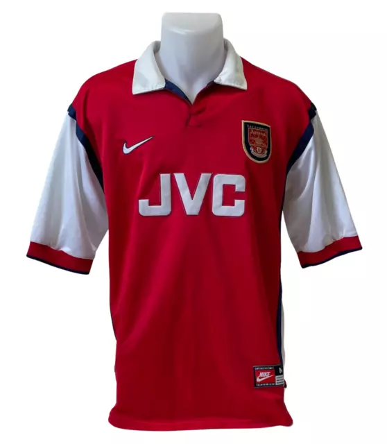 Arsenal FC Trikot Gr. M #17 Petit 1998/99 JVC Nike Team Sport Jersey Fussball