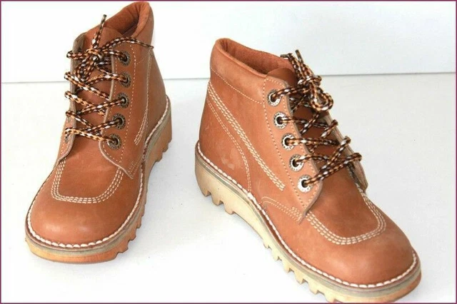 Chaussures El Naturalista Cuir Violet Taille 39 - Bottes à Lacets, Occasion TBE