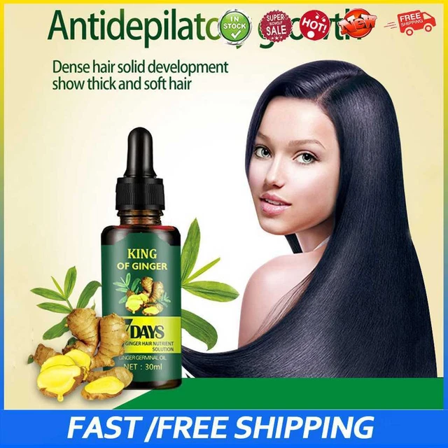 Extracto natural de 7 días para el crecimiento del cabello jengibre herramientas efectivas para el cuidado del cabello para hombres y mujeres