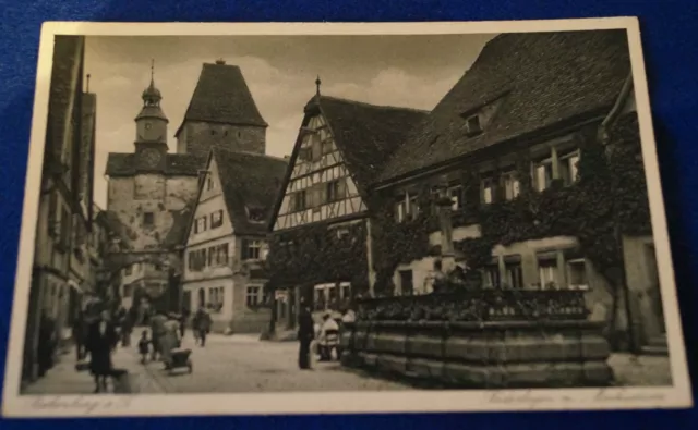 Postkarte Rothenburg o. Tbr Röderbogen m Markusturm nicht gelaufen