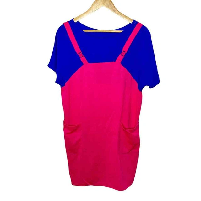VINTAGE 1980'S 2020 by Jennifer Dale Bright Blue & Hot Pink Single ...