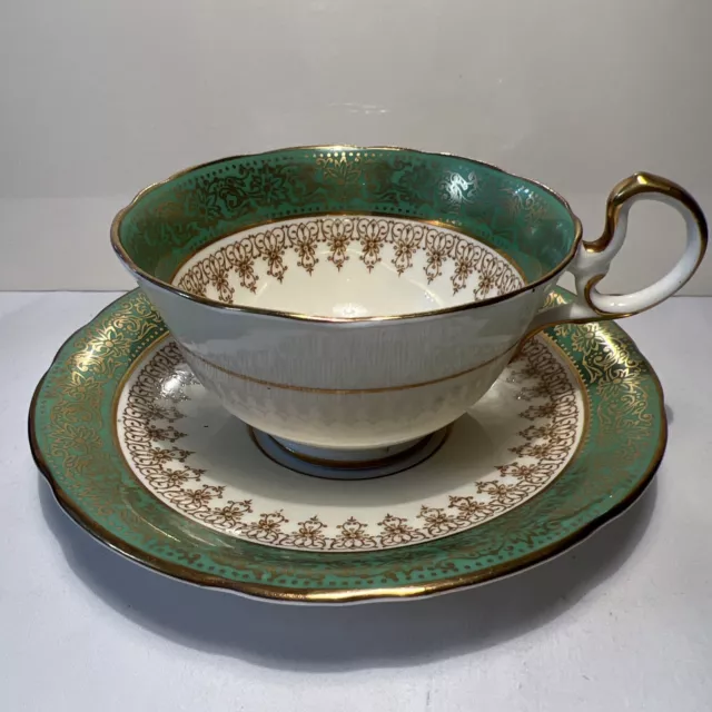 Lovely Vtg Aynsley Green Gold Gilding Cup & Saucer Set