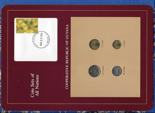 Coin Sets of All Nations Guyana 1980-1989 10,25 Cents 1989 UNC MAR201996