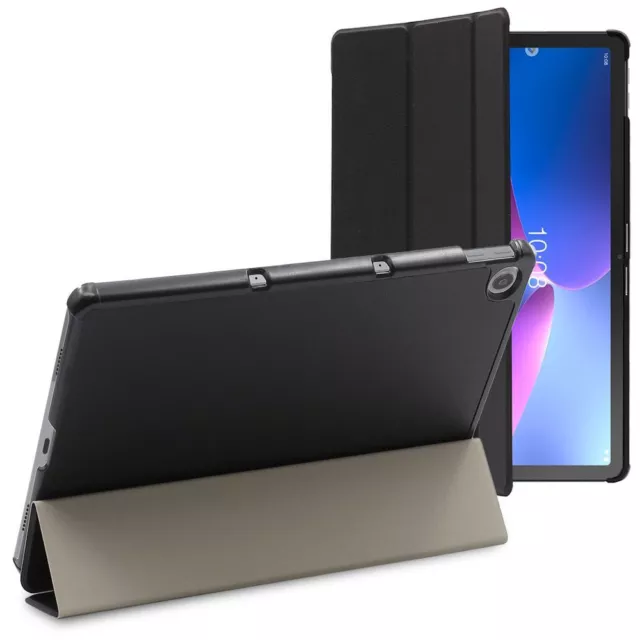 Housse Lenovo Tab M10 Plus 10.6 (Gen 3) Coque Etui veille auto PU SmartCase Noir