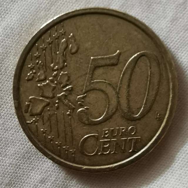 2002 Germany 50 cent euro rare coin 2002 Germany 50 cent euro rare coin