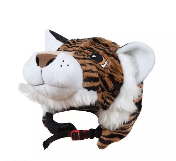 Copri Casco Animali TIGRE Peluche - per casco da Sci e Bici Taglia Unica