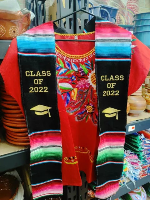 Mexican Graduation Stole Class of 2022 Hispanic Stole Graduation Serape Sash