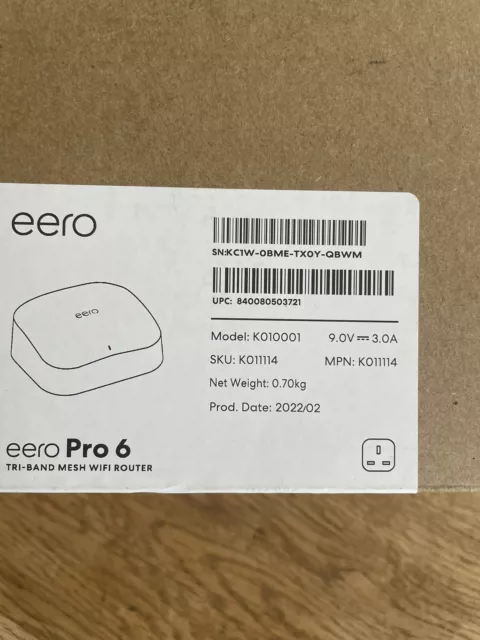 eero pro 6 tri-band mesh wi-fi router