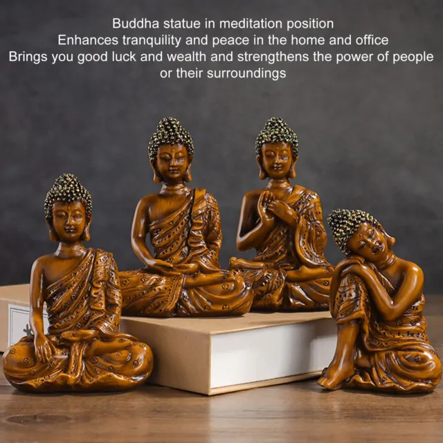 Buddha Statue Good Luck Wealth Peaceful Vibes Zen Meditation Buddha Decor ✿
