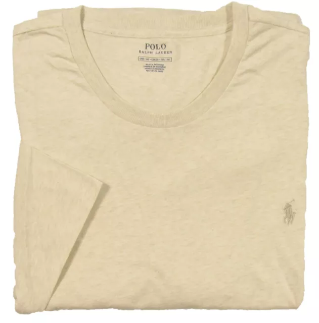 Polo Ralph Lauren Big & Tall Men's Ivory Crew-Neck Short Sleeve T-Shirt