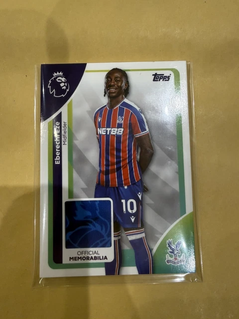 TOPPS PREMIER LEAGUE 2026 Relic Patch Card Eberechi Eze Crystal Palace ...
