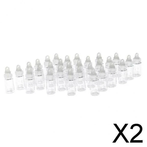 2x 30 Pcs Bottiglie Vetro Contenitore Collana Flacone per Deriva Campegni