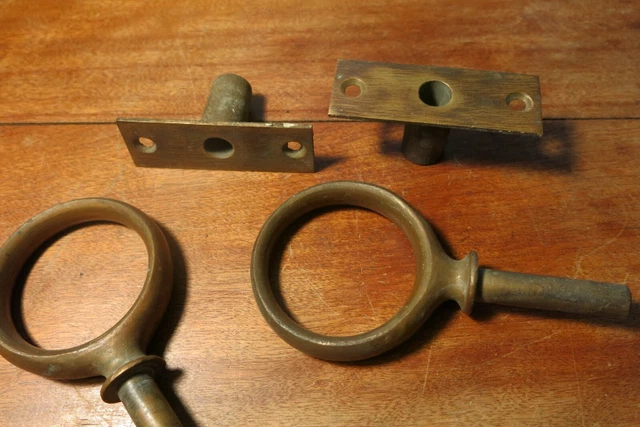 Vintage Set of Bronze Boat Oarlocks with Mounts , may be Wilcox Crittenden