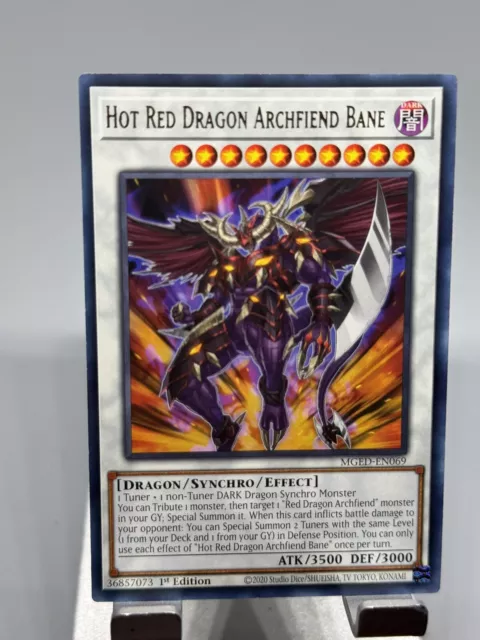 Yugioh! Hot Red Dragon Archfiend Bane - MGED-EN069 - Rare - 1st Edition Near Min