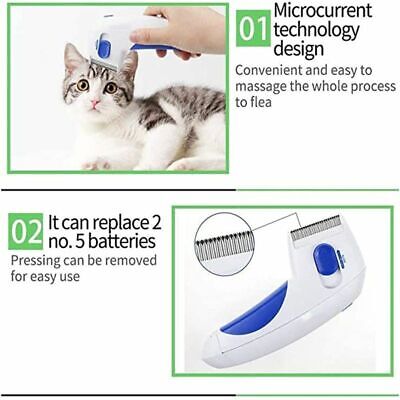 Pet Comb Electric Pet Flea Lice Cleaner Removal Tools For Cat Dog Cleaning Brush 3