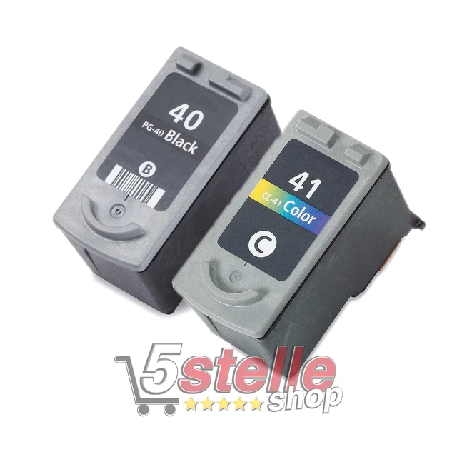 Cartucce Nero+Colore Pg-40 Cl-41 Per Canon Pixma Ip2600 Mx300 Mx310