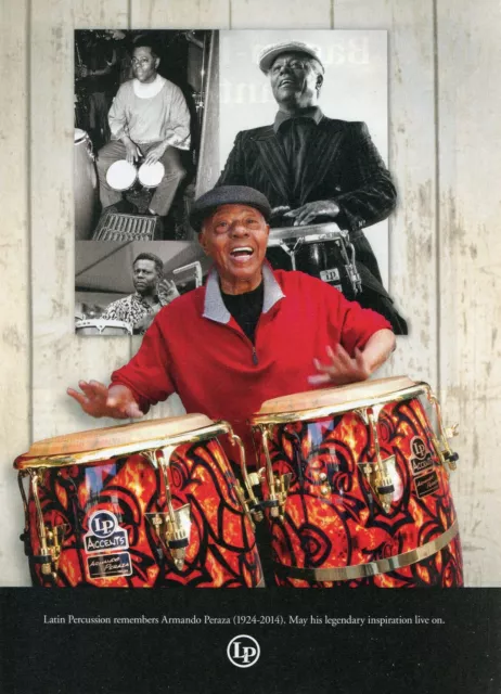 2014 Print Ad of LP Latin Percussion Accents Congas Tribute to Armando Peraza