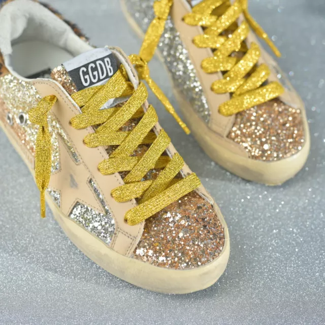Glitter Metallic Shoelaces replacement for Golden Goose Sneakers