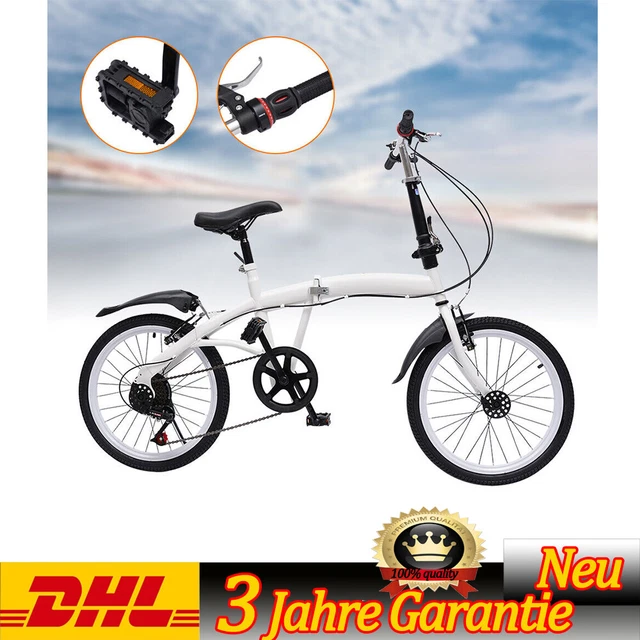 Produktbild von ERnonde 20 Zoll Klapprad Für Erwachsene – 6-Gang, Doppel-V-Bremse, Höhenverstellbar, Faltbar