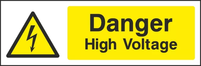 High Voltage Signs Stickers Caution Warning Danger Hazard [V6WELE0012] Beware