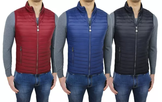 Giubbotto smanicato uomo slim fit casual bomberino gilet con cerniera