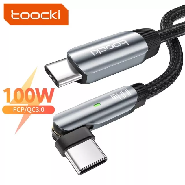 100W USB-C To Type-C Fast Charging Cable Data Cord For Samsung Huawei MacBook 2M