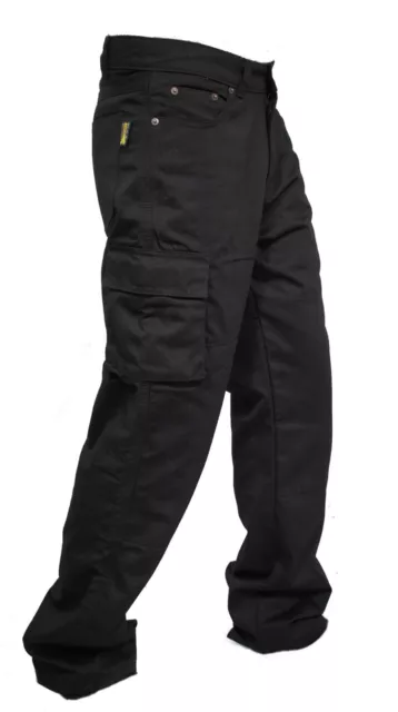 Mens Motorcycle Working Cargo Trousers Jeans Pants With Aramid Protective Lining