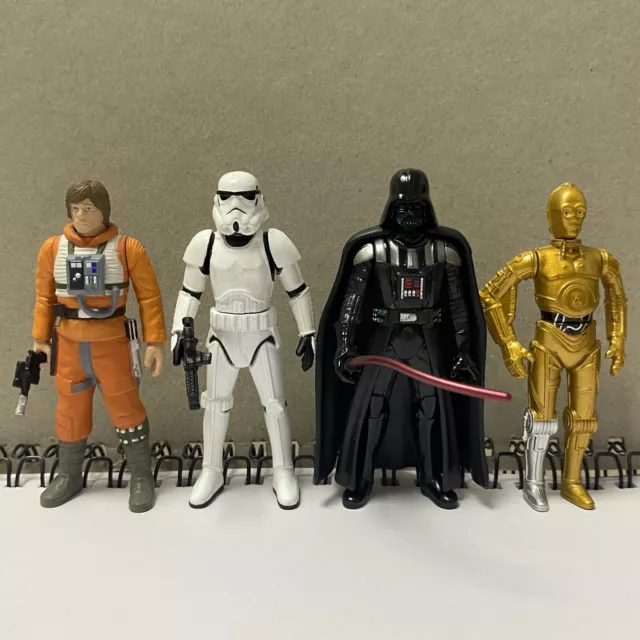 4 Star Wars Stormtrooper C-3PO Darth Vader Luke Skywalker Dagobah Landi Spielzeu