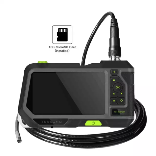 TESLONG NTS500 5'' LCD Endoscope Borescope 5.5mm 1M / 3M Tube Inspection Camera