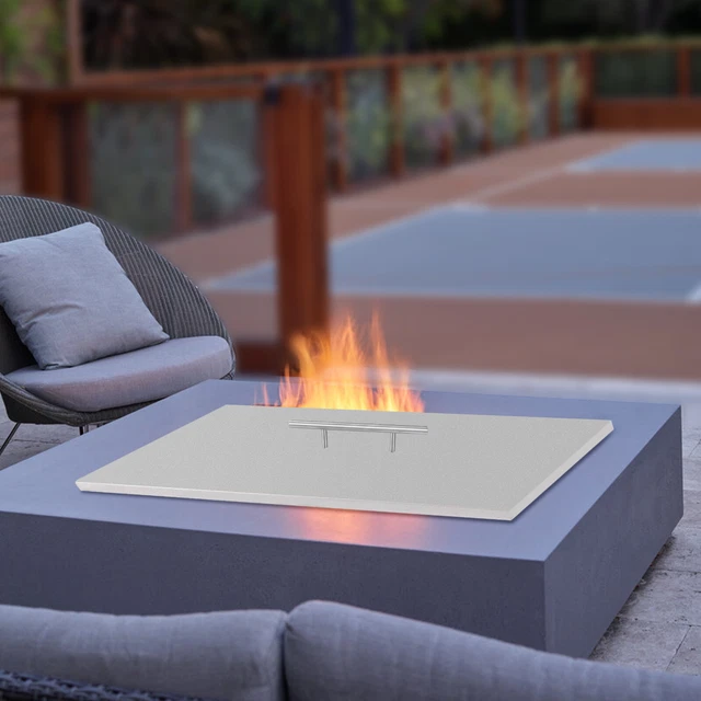 21"X 9" Stainless Steel Burner Lid Cover Fits Drop-in Fire Pit Pan Fire Pit Lid