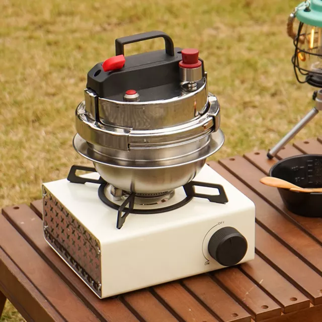 Camping Pressure Cooker 1.6L Stainless Steel Portable Versatile Pressure Cook AU