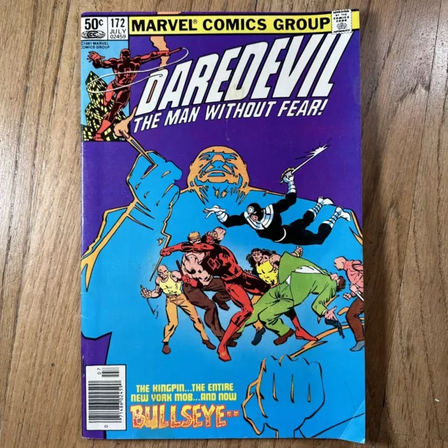 Daredevil #172 Kingpin Elektra Bullseye Frank Miller Newsstand Marvel 1981 FN+