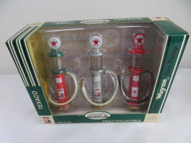1920'S Wayne Gas Pump Set 3 Texaco Sky Chief 1:25 #07268 1999 Ltd Ed Gearbox