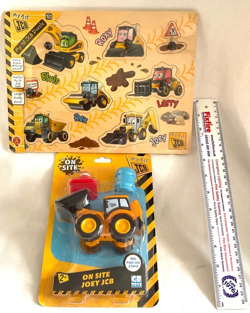 MY 1ST JCB BUNDLE- Wooden Puzzle and JOEY JCB Toy by GOLDEN BEAR