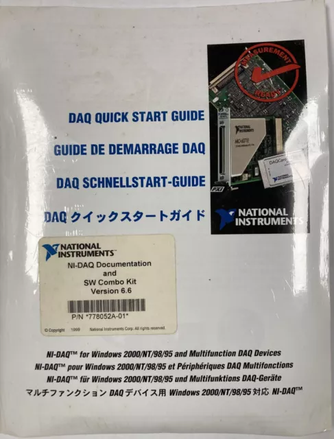 National Instruments NI-DAQ Documentation and SW Combo Kit Ver 6.6, NEW Shipped!