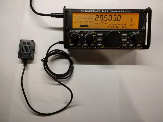 Lightweight microphone for Elecraft KX2 KX3 radios. Just 26g incuding TRRS cable