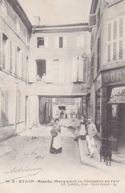 CPA 55 ETAIN Rue du Marquisat, la Chambre en l'Air  Carte Précurseur