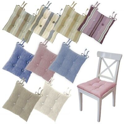 mws Set 4 Cuscini per Sedia Modello Lorelai 40x40cm di Colore Rosa Trapuntato 