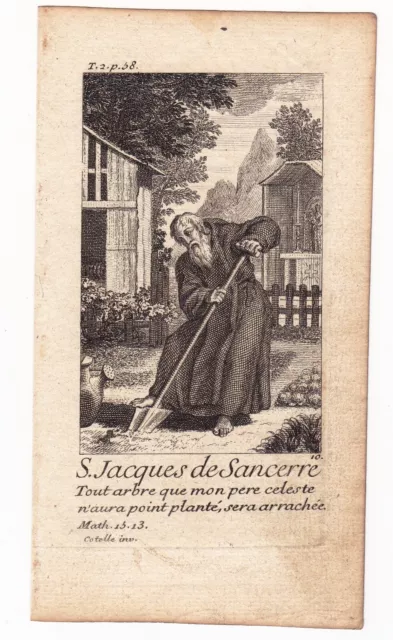 Portrait XVIIIe Saint Jacques de Sancerre Saxeau Chapelle d'Angillon 1719