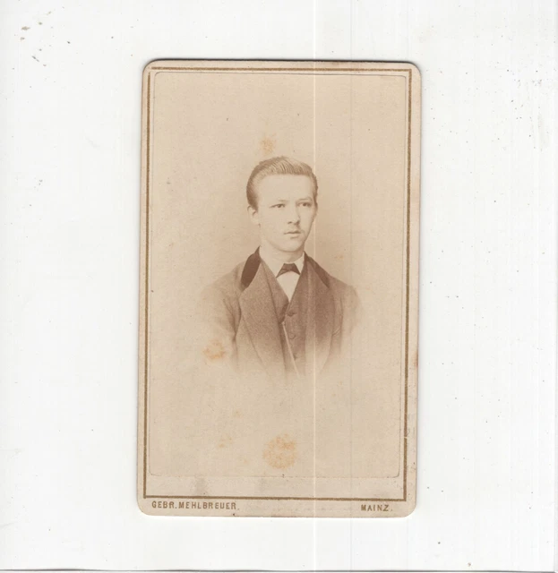 Gebr. Mehlbreuer CDV Foto Herrenportrait - Mainz 1870er