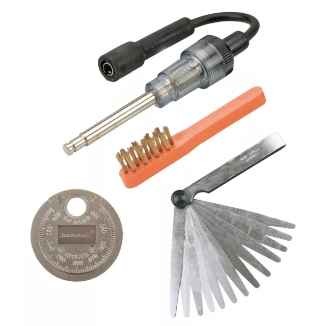 Ignition Spark Plug Blade Feeler Gauge Spark Plug Gap Tool & Cleaning Brush