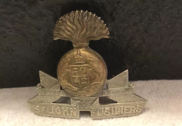 CANADA WW2 THE St. John's Fusiliers cap badge 1924 pattern $48.88 ...
