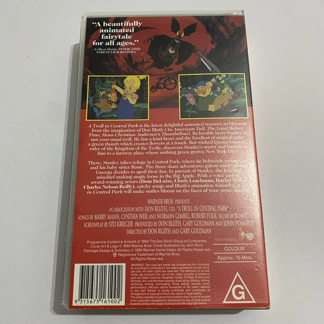 A Troll In Central Park 1994 Vhs A TROLL IN Central Park (VHS, 1994) Warner Brothers Video Tape Family