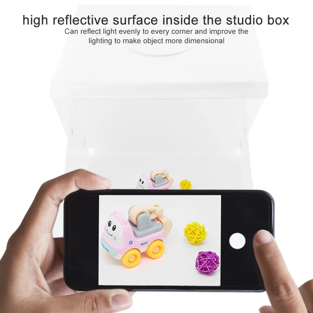 Mini Sala de Luz LED Estudio Fotográfico Fotografía Iluminación Tienda Caja con 2 Backdr NUEVO
