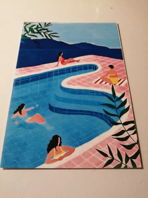 Rare David Hockney Art Print Postcard ROYAL ACADEMY EXHIBITION Artist