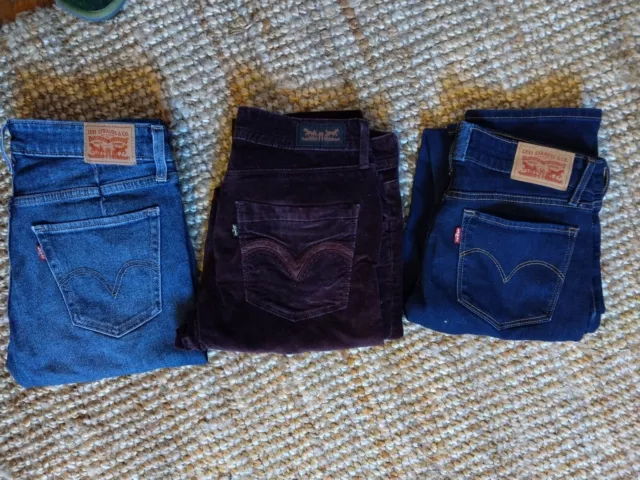3X LEVIS LADIES Jeans Size 8 10 Excellent Condition 5.00
