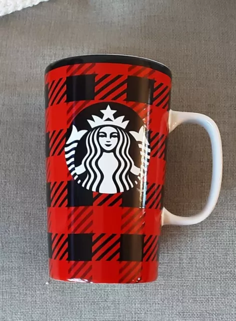 2014 Starbuck Buffalo Plaid Design Red & Black 16 oz. Cup
