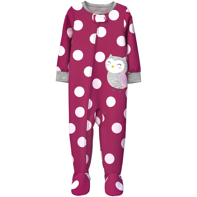Infant Toddler Girl's Carter's Fleece Pajama PJs Footie Sleeper Pink 2T 3T 4T 5T
