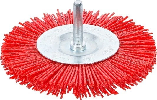 Cepillo Redonda Plana Hilos Nylon ° 100 MM Tuerca 6mm para Taladro BGS Technic