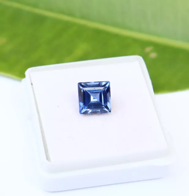 2.50 Ct loose  gemstone blue natural sapphire  princess shape
